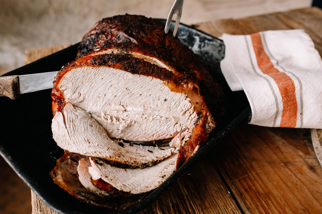 Bone-In Crown of Black and Bronze Turkey - Dry-Plucked, Free Range, and Dry-Aged